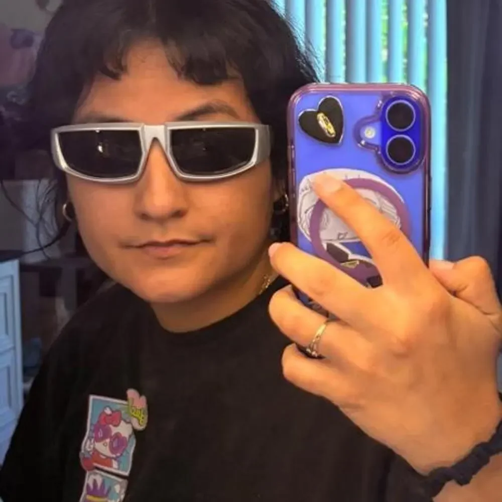 Silver unisex wraparound sunglasses with dark tinted lenses futuristic cybercore